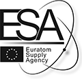 Voorzieningsagentschap van Euratom – logo in zwart-wit